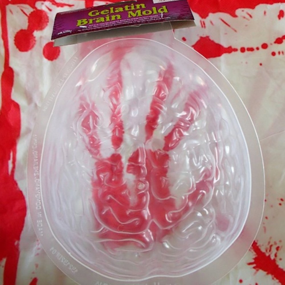 COPY - Brains Jello Mold ZOMBIE Frankenstein Halloween Horror Prop NWT Clearanc…
